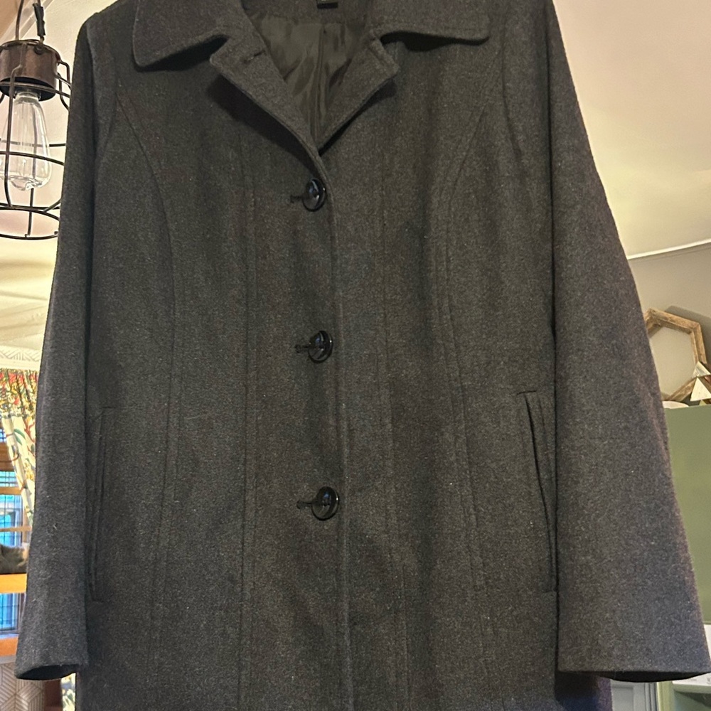 London Fog Dark Gray Pea Coat
